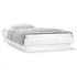 Estructura de cama con LED madera maciza blanca 100x200