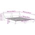 Estructura de cama sin colchón madera de pino blanca 140x190