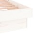 Estructura de cama con LED madera maciza blanca 100x200