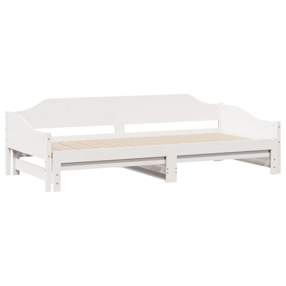 Sofá cama nido sin colchón madera maciza blanco 90x190