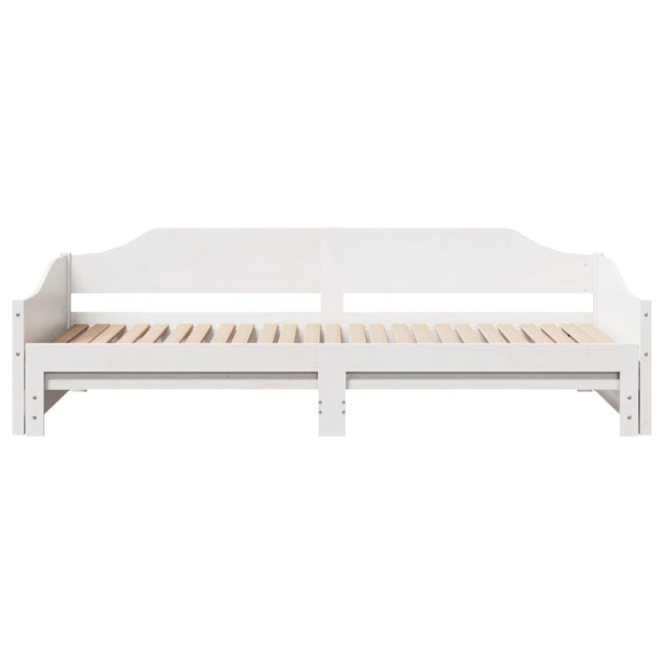 Sofá cama nido sin colchón madera maciza blanco 90x190