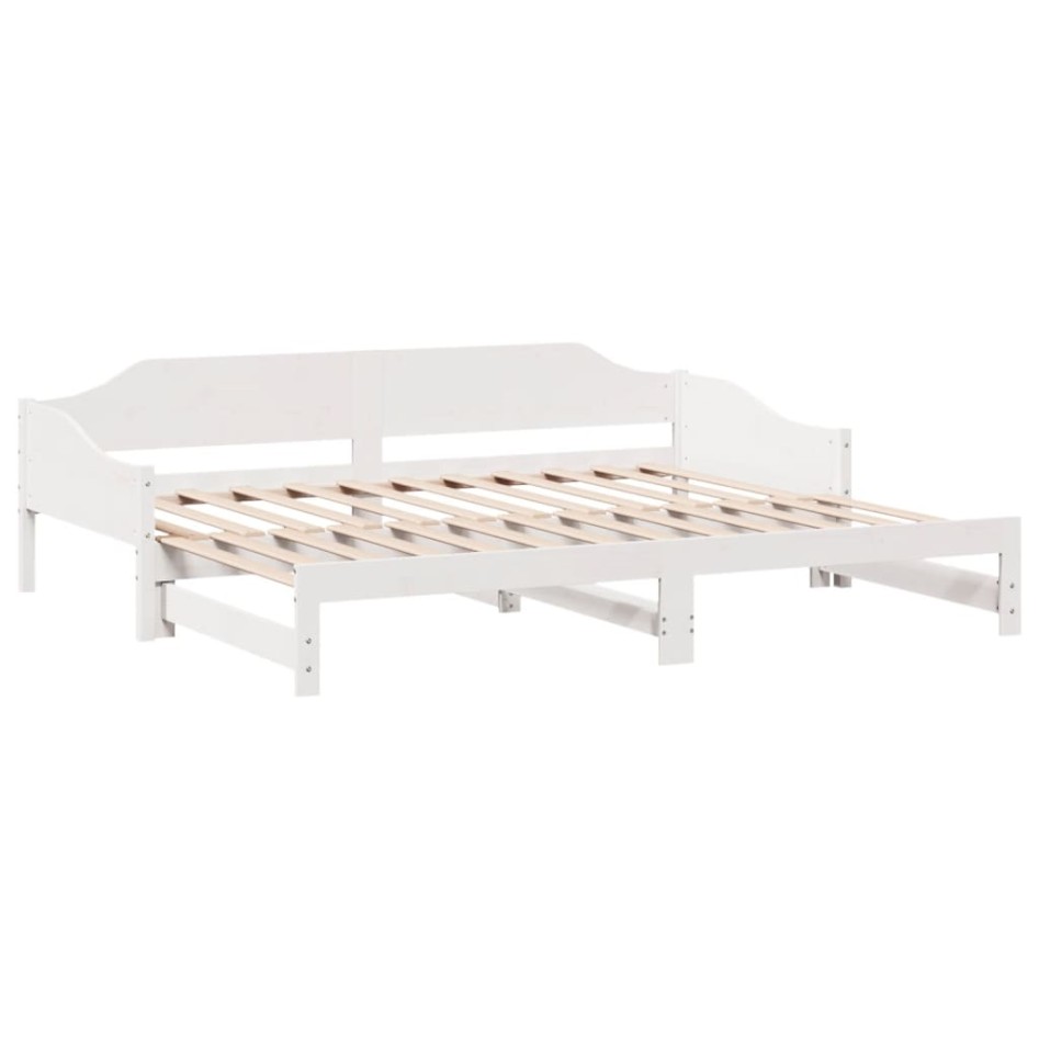 Sofá cama nido sin colchón madera maciza blanco 90x190