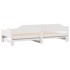 Sofá cama nido sin colchón madera maciza blanco 90x190