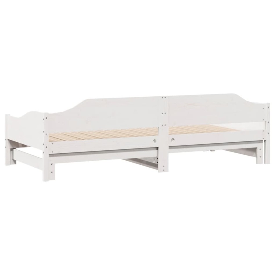 Sofá cama nido sin colchón madera maciza blanco 90x190