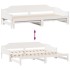 Sofá cama nido sin colchón madera maciza blanco 90x190