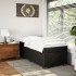 Cama box spring con colchón cuero sintético negro 90x190