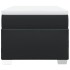 Cama box spring con colchón cuero sintético negro 90x190