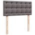 Cama box spring con colchón cuero sintético gris 90x200