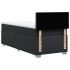 Cama box spring con colchón cuero sintético negro 90x190