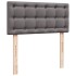 Cama box spring con colchón cuero sintético gris 100x200