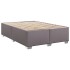 Cama box spring con colchón cuero sintético gris 140x200