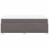Cama box spring con colchón cuero sintético gris 140x200