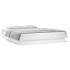 Estructura de cama con LED madera maciza blanca 120x200