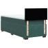 Cama box spring con colchón terciopelo verde oscuro 80x200