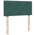 Cama box spring con colchón terciopelo verde oscuro 80x200