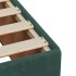 Cama box spring con colchón terciopelo verde oscuro 80x200