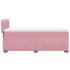 Cama box spring con colchón terciopelo rosa 90x200