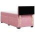 Cama box spring con colchón terciopelo rosa 90x200
