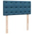 Cama box spring con colchón terciopelo azul oscuro 90x200