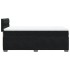 Cama box spring con colchón terciopelo negro 100x200