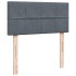 Cama box spring con colchón terciopelo gris oscuro 90x200