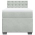 Cama box spring con colchón terciopelo gris claro 90x190