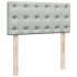 Cama box spring con colchón terciopelo gris claro 90x190