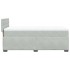 Cama box spring con colchón terciopelo gris claro 90x190