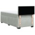 Cama box spring con colchón terciopelo gris claro 90x190
