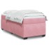 Cama box spring con colchón terciopelo rosa 90x200
