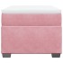 Cama box spring con colchón terciopelo rosa 90x200