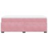 Cama box spring con colchón terciopelo rosa 90x200