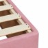 Cama box spring con colchón terciopelo rosa 90x200