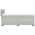 Cama box spring con colchón terciopelo gris claro 90x190