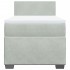 Cama box spring con colchón terciopelo gris claro 100x200