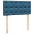 Cama box spring con colchón terciopelo azul oscuro 80x200