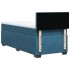 Cama box spring con colchón terciopelo azul oscuro 80x200