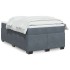Cama box spring con colchón terciopelo gris oscuro 120x200
