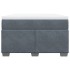 Cama box spring con colchón terciopelo gris oscuro 120x200