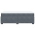 Cama box spring con colchón terciopelo gris oscuro 120x200