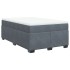 Cama box spring con colchón terciopelo gris oscuro 120x200