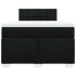 Cama box spring con colchón tela negro 120x200