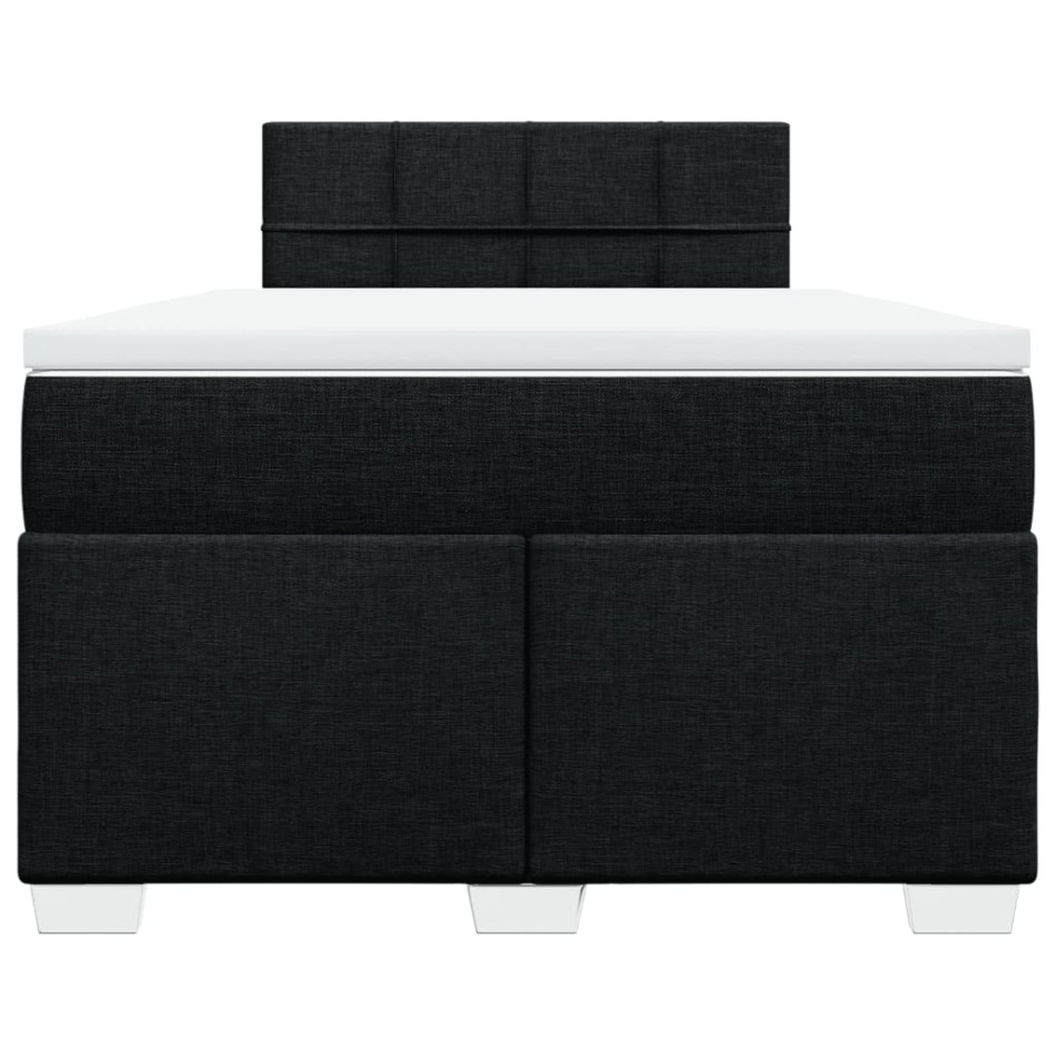 Cama box spring con colchón tela negro 120x200