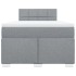 Cama box spring con colchón tela gris claro 120x200