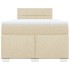 Cama box spring con colchón tela color crema 120x200