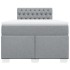 Cama box spring con colchón tela gris claro 120x200