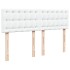 Cama box spring con colchón cuero sintético blanco
