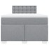 Cama box spring con colchón tela gris claro 120x200