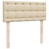 Cama box spring con colchón tela color crema 120x200