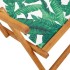 Sillas playa plegables 2 uds tela madera maciza estampado